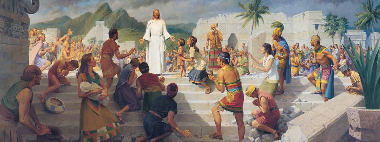 Im Buch Mormon erscheint Jesus Christus dem Volk im alten Amerika