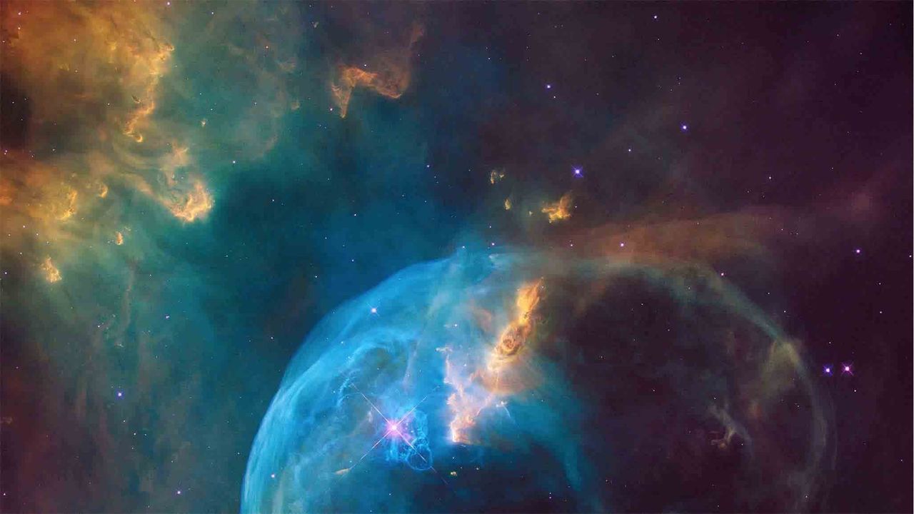 Sternennebel zeigen die Hand Gottes in der Natur und bei der Erschaffung der Erde